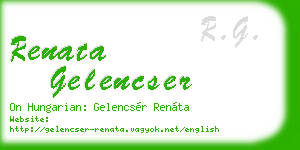renata gelencser business card