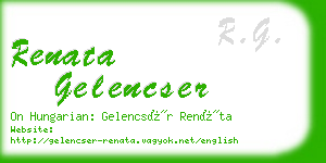 renata gelencser business card